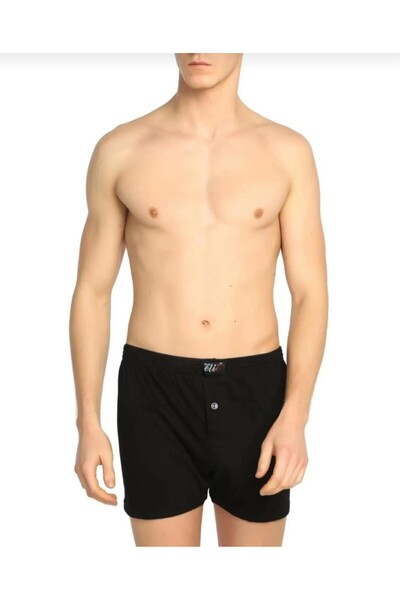 Tutku Elit 1101 Men's Combed Cotton Towel Waist Flat Boxer Shorts 10 Pieces