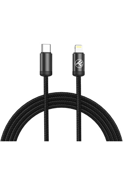 TELLUR Cablu USB-C minimalist la Lightning 3A 1m PD27W Negru