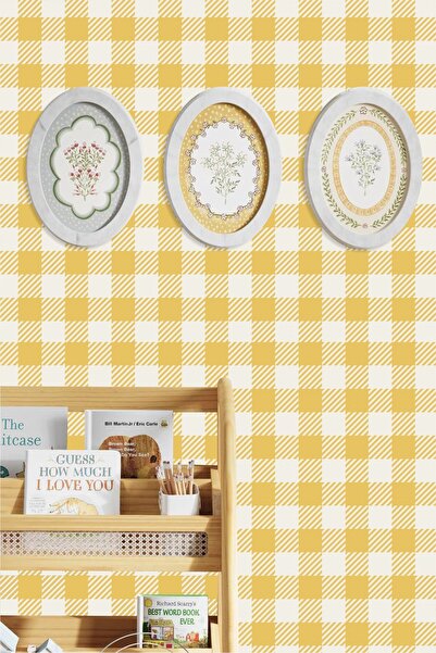 Piksel Grafik Gingham Striped Checkered Patterned Wall Sticker