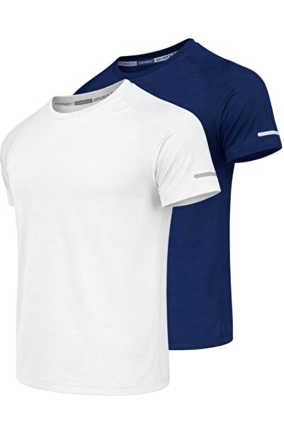 pandy 2-Pack of Athletic Technical Sports T-Shirts with Quick Dry Feature