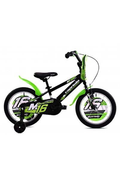 CAPRIOLO Bicicleta cu roti ajutatoare negru lime Mustang