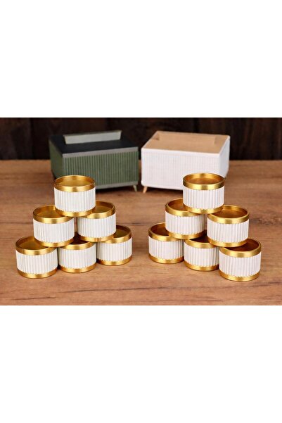 MİR STORE 6-Piece Gold Detailed Decorative Napkin Holder |   Modern & Stylish...