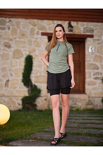 mikam Short Sleeve 3-Piece Swimmer's Swimsuit (Top, Bottom, Bra Available)