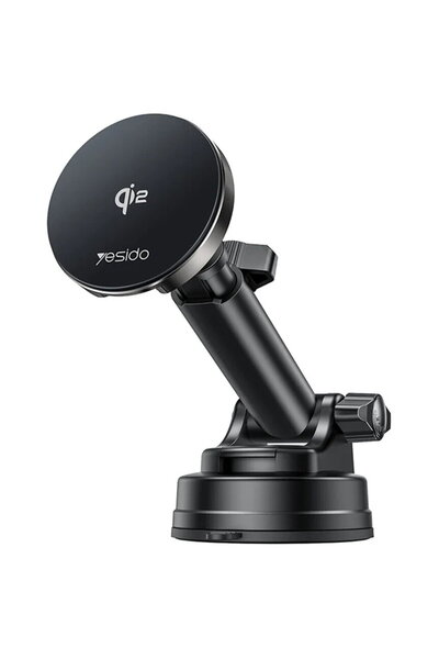 Yesido Suport Auto pentru Telefon, Wireless, 15W, Magnetic, pentru Panoul de ...