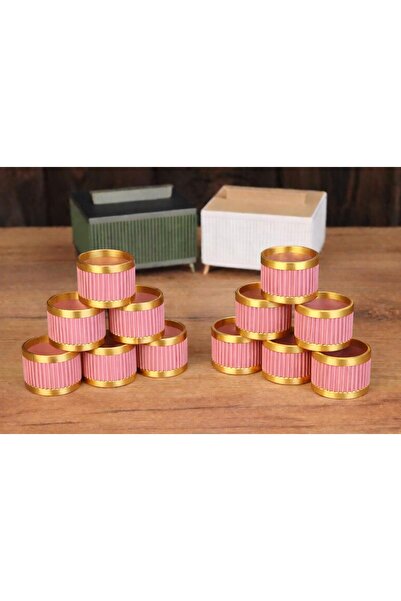 MİR STORE 6'lı Gold Detaylı Dekoratif Peçetelik | Modern & Şık Masa Üstü Peçe...