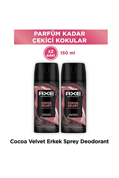 Axe Premium Collection Erkek Spray Deodorant Cocoa Velvet 150 ml X2