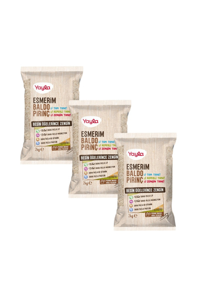 Yayla Esmerim Baldo Pirinç 2 kg x3
