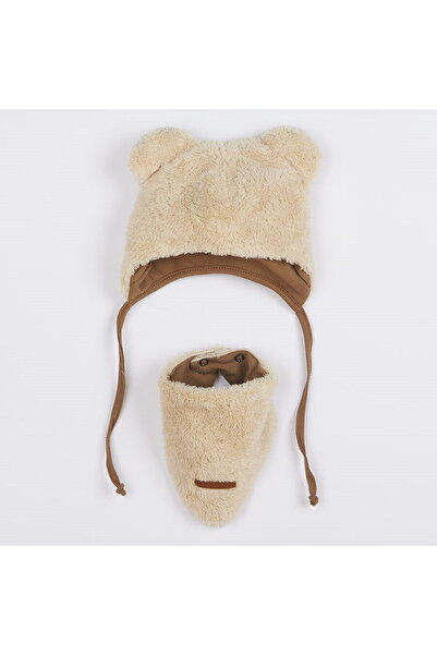 NEW BABY SHOP Căciulă de iarnă pentru bebeluși cu eșarfă pentru gât, model ur...