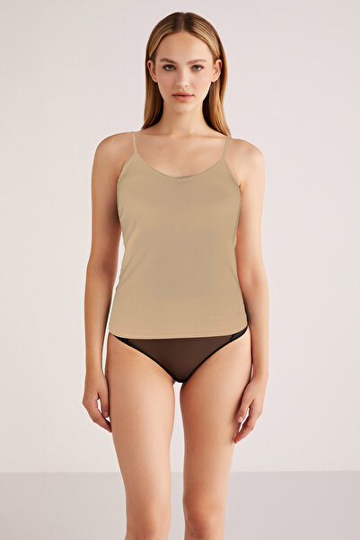 Kom Women's Cotton/Modal Strapless V-Neck Undershirt (with Socks as a Gift)