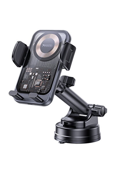 Yesido Car Support with Wireless Charging, Dashboard Mount, Transparent Desig...
