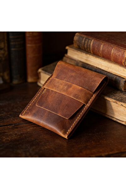 Leather Anatolia Hakiki Deri Puro Kılıfı, El Yapımı Taba Deri Puroluk