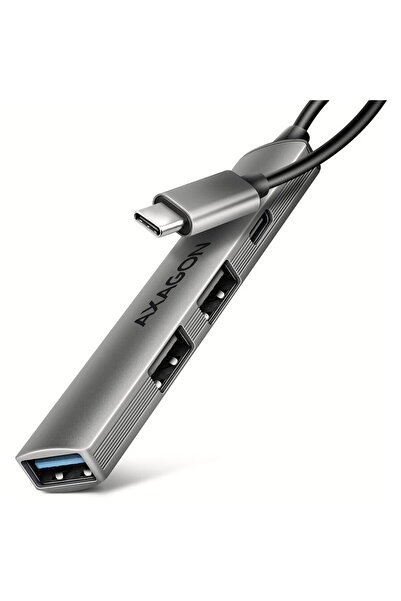 Axagon Hub HUE-STC, USB-C, USB-A, Gray
