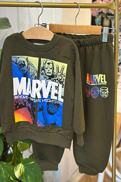 Unique Boutique Khaki Marvel Tracksuit Set
