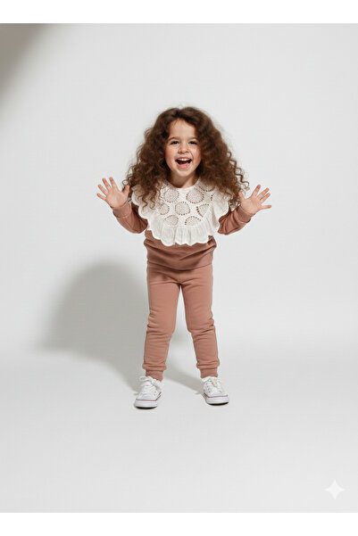 Momivi Kids طقم بناتي من قطعتين من القطن بياقة كلاسيكية