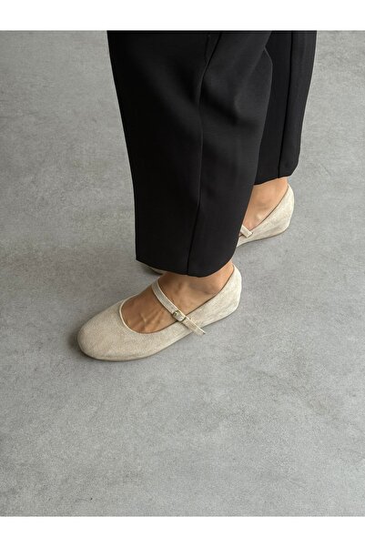 Banksy Margot Women's Flat Shoes with Hidden Heels and Strap Detail