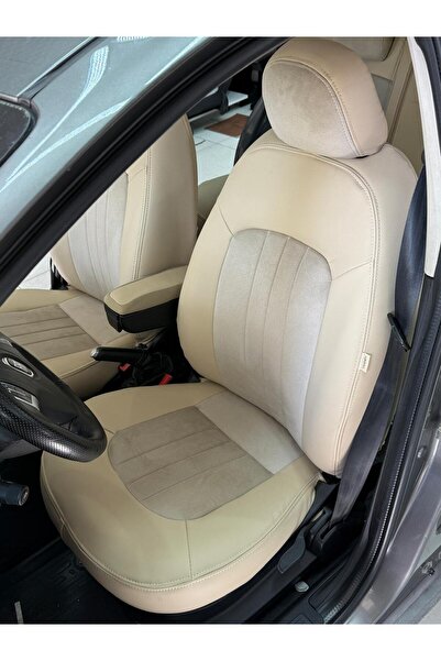 AKINCI غطاء مقعد خلفي لسيارة فيات لينيا مكون من قطعتين مع مسند ذراع خلفي - غط...