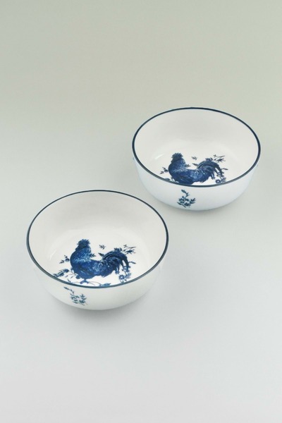 Bursa Porselen Dekor Blue Country Two Porcelain Bowls