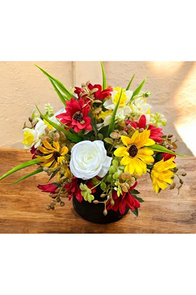 sedoshhomevision ترتيب زهور الأقحوان الاصطناعية للزينة بارتفاع 25 سم