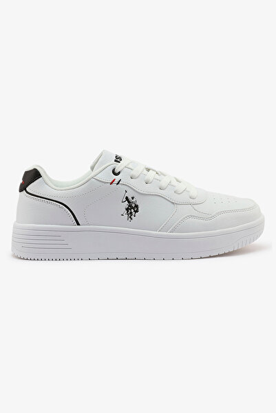 U.S. Polo Assn. Men's White Low-Top Sneakers - Lightweight Classic Lace-Up De...