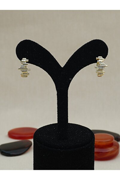 Bilge Takı Vip Gold Color Geometric Stone Hoop Xuping Steel Earrings, Modern ...