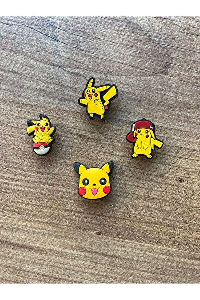 Crocs Jibbits Terlik Süsü 4 Adet – Pikachu Pokemon Figürleri