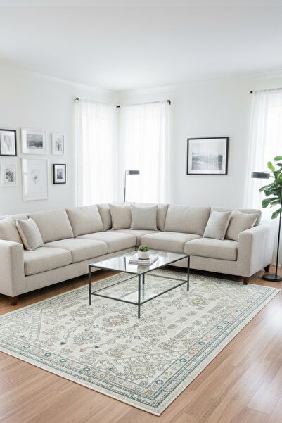 Home VİNTAGE, ETNİK DESENLİ SANATSAL CROSS DOKUMA SALON VE OTURMA ODASI HALISI