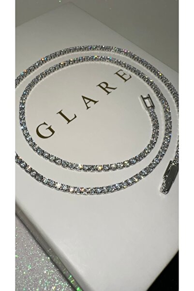 GLARE JEWELRY CO Gümüş Pırlanta Montür Döküm Dönmeyen Suyolu Kolye Klipsli 1 ...