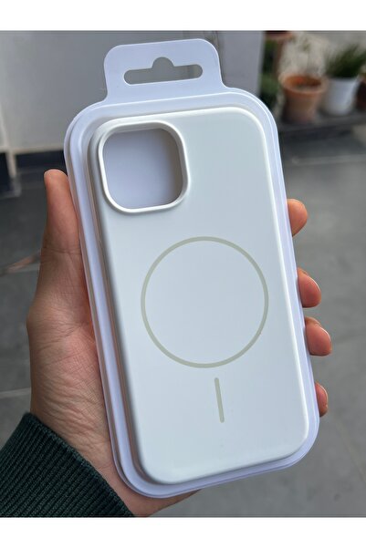 EDELFU iPhone 15, 14 ve 13 - Kirlenmez Magsafe Silikon Kapak içi Kadife Yumuş...