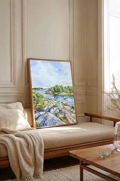 Dekorsiahome Tablou dintr-o singură bucată cu ramă din lemn TK2656