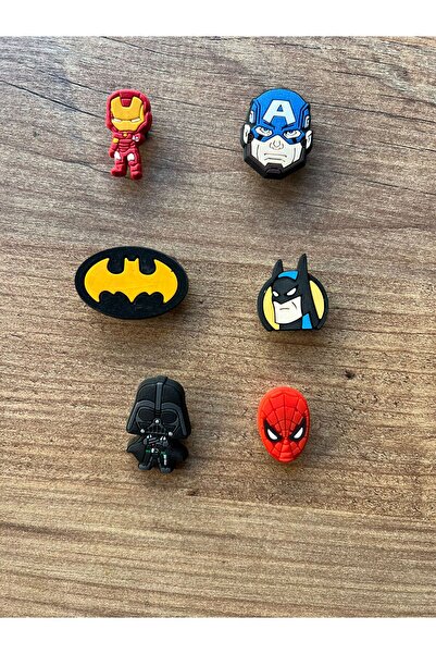 Crocs Jibbits Terlik Süsü 6 Adet – Marvel ve DC Süper Kahraman Seti