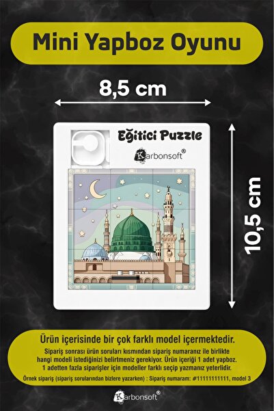 karbonsoft Ramazan Mini Yapboz – Eğitici 3x3 Puzzle (9 Parça)