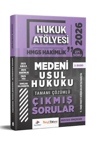 Dizgi Kitap 2026 Hukuk Atölyesi Hakimlik HMGS Medeni Usul Hukuku Çıkmış Sorul...