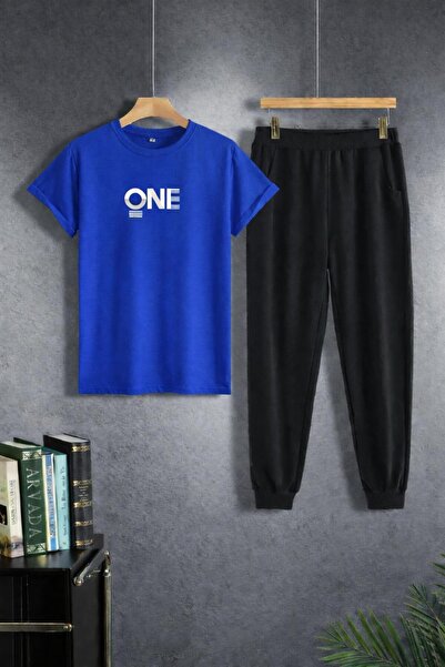 zeag Unisex One Printed Tracksuit T-Shirt Set