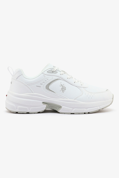 U.S. Polo Assn. Women's White Low-Top Sneakers - Chunky Outsole With Foam Pad...