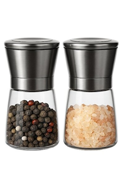 kitch Set of 2 Manual Grinders PureFlavor for Salt and Pepper