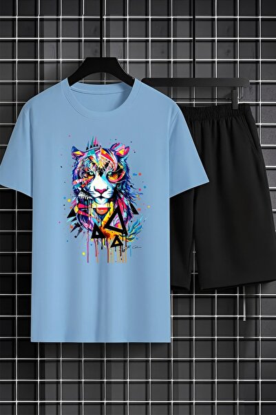 orwen life est. 2022 Streetwear Tiger Printed Oversize Unisex T-Shirt Shorts ...