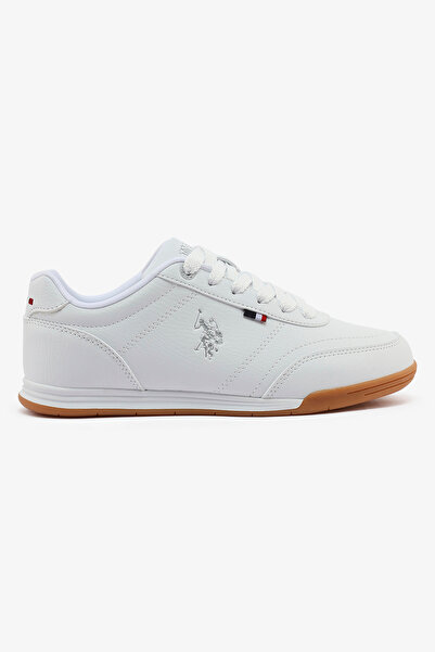 U.S. Polo Assn. Women's White Low-Top Sneakers - Lightweight Lace-Up Design, ...