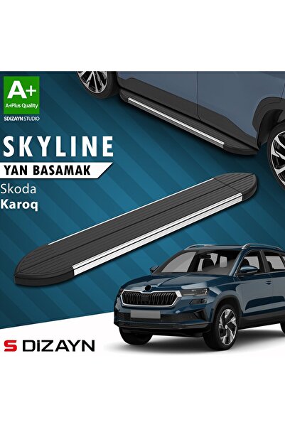 Drs Tuning S-Dizayn Skoda Karoq Skyline Krom Yan Basamak 173 Cm 2018 Üzeri A+...