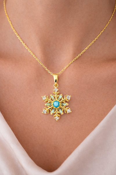 Shemora Kar Tanesi Tasarım Çelik Kolye Ucu