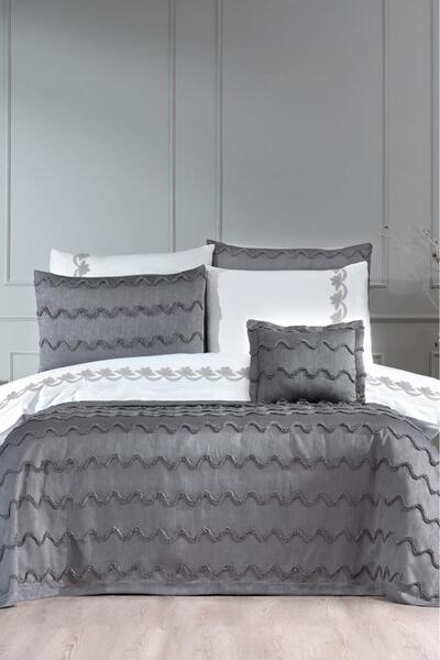 Çeyiz Diyarı Colorado Modern 9 Piece Bridal Set Gray