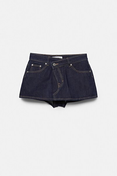 Pull & Bear Çapraz belli kot şort etek