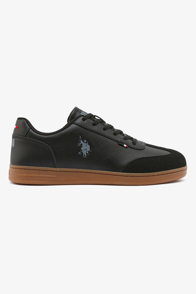 U.S. Polo Assn. حذاء رياضي أسود للرجال - تصميم عصري خفيف الوزن، حذاء كاجوال م...