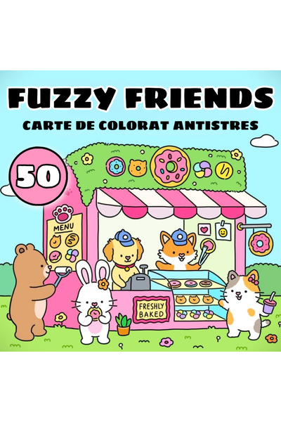 COZY Anti-stress coloring book, 50 images Fuzzy Friends