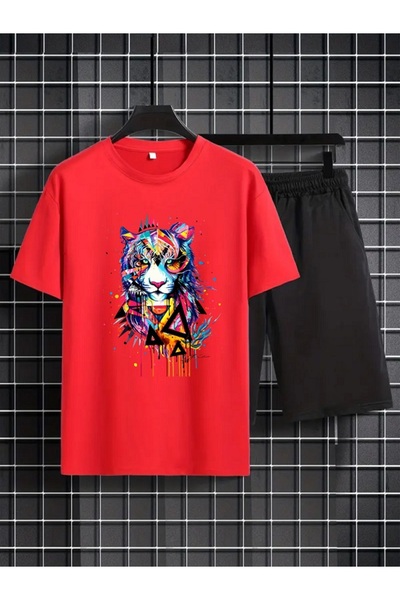 orwen life est. 2022 Streetwear Tiger Printed Oversize Unisex T-Shirt Shorts ...