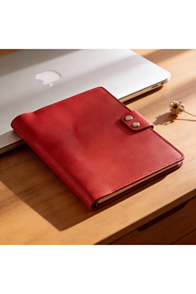 Leather Anatolia Genuine Leather Handmade Red A5 Notebook Cover, Leather Agen...
