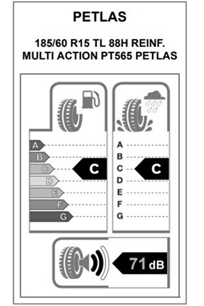 Petlas 185/60R15 88H REINF. MULTI ACTION PT565 (4 MEVSİM)(2026 ÜRETİMİ)