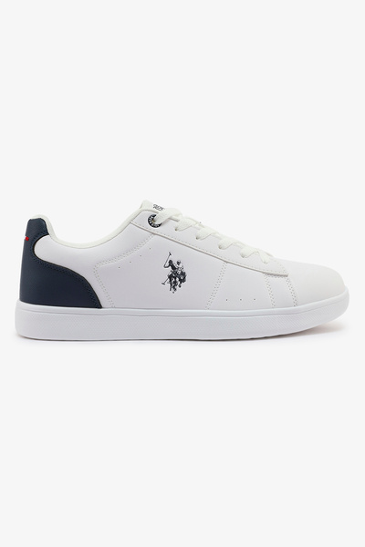 U.S. Polo Assn. Men's White Sneakers - Lightweight, Breathable and Comfortabl...