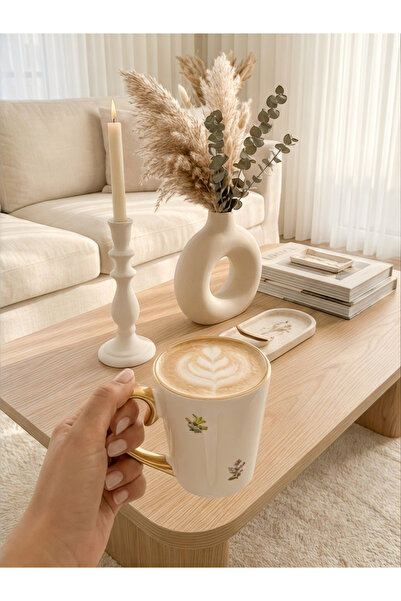 Yumuk Shop كوب فاخر من سلسلة فينتاج مزين بالزهور سعة 200 مل