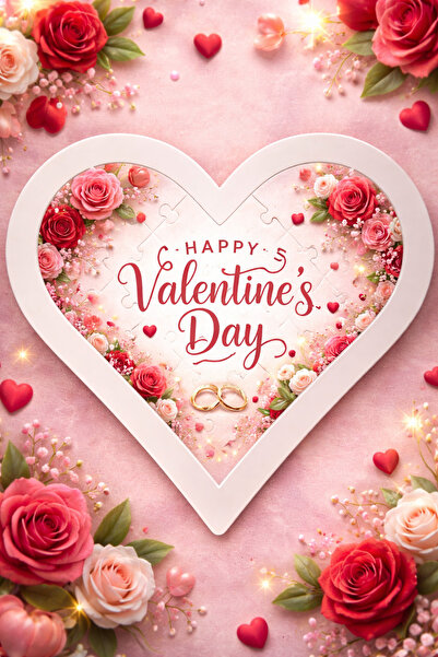 NOTA BASKI MERKEZİ Sevgililer günü'ne özel kalpli puzzle