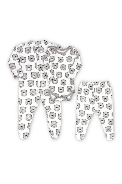 Moon Baby 3 in 1 Romper Bodysuit with Jogger - Bear Print